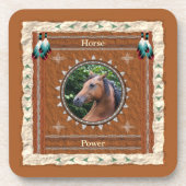 Pferd - Power - Cork Untersetzer Set 6 (Vorderseite)