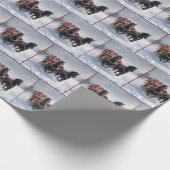 Pferd Pulling ein Weihnachtslied Geschenkpapier (Ecke)
