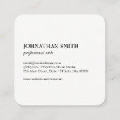 Pferd Quadratische Visitenkarte (Rückseite)