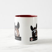 Pferd Rachel Alexandra der Jahr-Stimmzettel-Tasse Zweifarbige Tasse (Mittel)