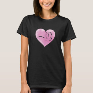 Pferd  Reiten Cowgirl Rosa Herz T-Shirt