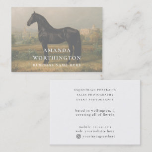 Pferd Reitsport Vintage-Stil Geschäft Equine Visitenkarte