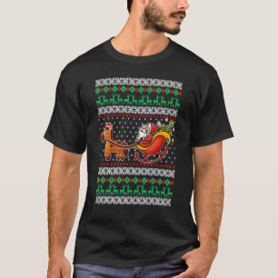 Pferd Rentier Weihnachtsmann HÄSSLICHES Weihnacht T-Shirt