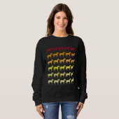 Pferd Retro-Tiermuster Sweatshirt (Vorne ganz)