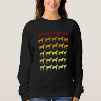 Pferd Retro-Tiermuster   Sweatshirt