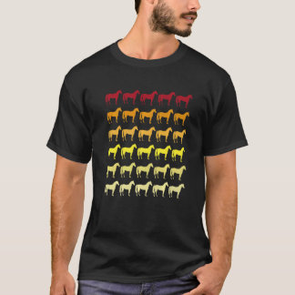 Pferd Retro-Tiermuster   T-Shirt