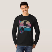 Pferd Retro Zigeunermädchen T-Shirt (Vorne ganz)