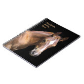 Pferd / Riding Notebook mit Ihrem Text Notizblock (Linke Seite)
