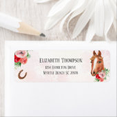 Pferd Rosa Floral Geburtstag (Insitu)