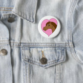 Pferd Rosa Hübsches Pferdefleisch Thema Button (Beispiel)