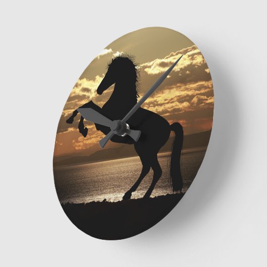 Pferd Runde Wanduhr (Winkel)