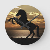 Pferd Runde Wanduhr (Vorderseite)