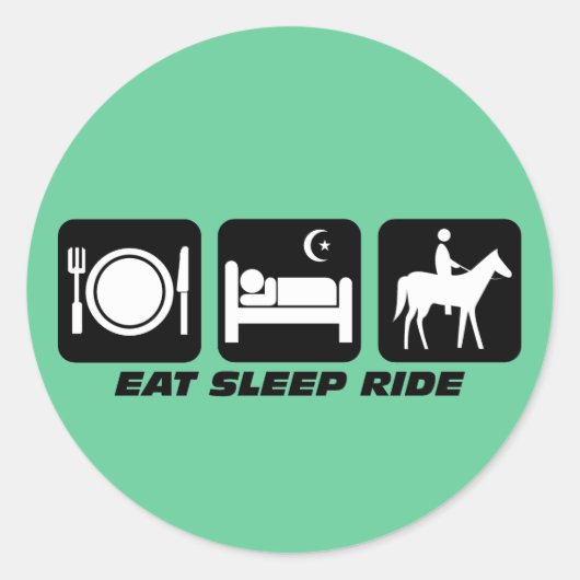 Pferd Runder Aufkleber (Vorderseite)