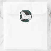 Pferd Runder Aufkleber (Tasche)