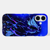 Pferd Running Blue iPhonr Case Starry Night (Rückseite (Horizontal))