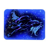 Pferd Running Magnet Blue Starry Night (Horizontal)