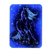 Pferd Running Magnet Blue Starry Night (Vertikal)