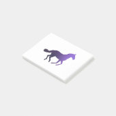 Pferd - Running - Violett Post-it Klebezettel (angewinkelt)