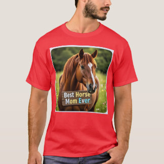 Pferd sagt beste Pferdemutter je Familie T-Shirt