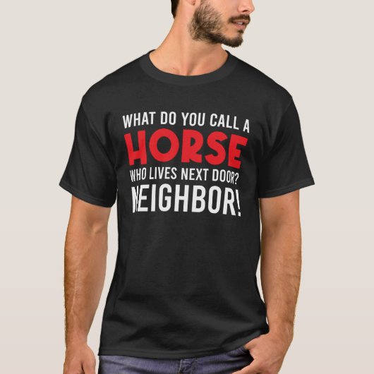 Pferd sagt T-Shirt (Vorderseite)
