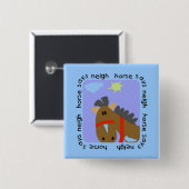 Pferd sagt Wiehern-T-Shirts und Geschenke Button (Vorne & Hinten)