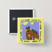 Pferd sagt Wiehern-T-Shirts und Geschenke Button (Vorne & Hinten)