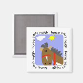 Pferd sagt Wiehern-T-Shirts und Geschenke Magnet (Vorderseite/Rückseite)