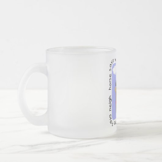 Pferd sagt Wiehern-T-Shirts und Geschenke Mattglastasse (Links)
