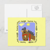 Pferd sagt Wiehern-T-Shirts und Geschenke Postkarte (Vorne/Hinten)
