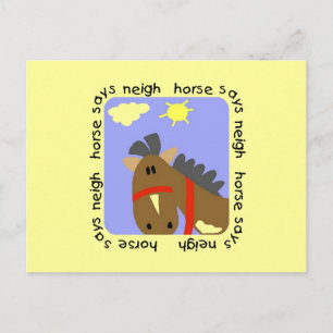 Pferd sagt Wiehern-T-Shirts und Geschenke Postkarte