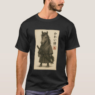 Pferd-Samurai-Tusche-Kunst im Sumi-e-Stil Novelty T-Shirt
