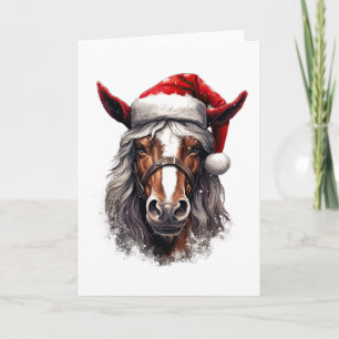 Pferd Santa Cowboyhut Western Weihnachten Cowgirl