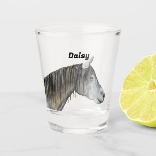 Pferd Schnapsglas (Vorderseite)