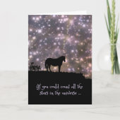 Pferd Schönes Denken Sie an Ihre Karte mit Liebe (Vorderseite)