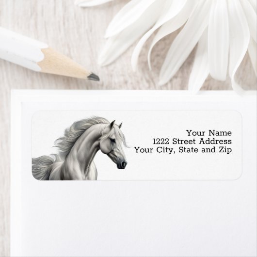 Pferd Schönes Rücksendekennzeichen (Insitu)