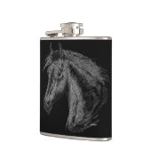 Pferd: Schwarz Flachmann (Links)