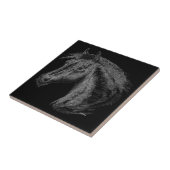 Pferd: Schwarz Fliese (Seite)