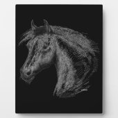 Pferd:  Schwarz Fotoplatte (Vorderseite)