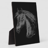 Pferd:  Schwarz Fotoplatte (Seite)