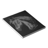 Pferd: Schwarz Notizblock (angewinkelt)