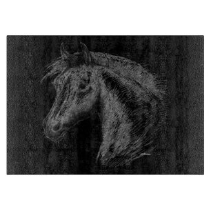 Pferd: Schwarz Schneidebrett