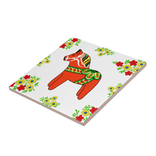 Pferd Schwedens Dala Fliese (Seite)