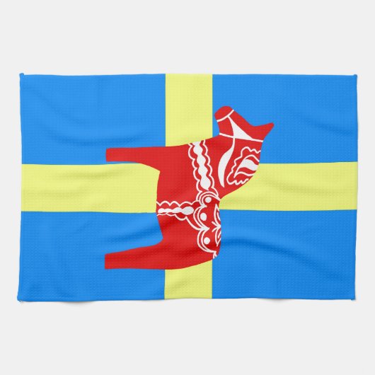 Pferd Schwedens Dala Handtuch (Horizontal)