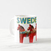 Pferd Schwedens Dala Kaffeetasse (Vorderseite Links)