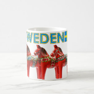 Pferd Schwedens Dala Kaffeetasse