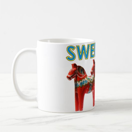 Pferd Schwedens Dala Kaffeetasse (Links)