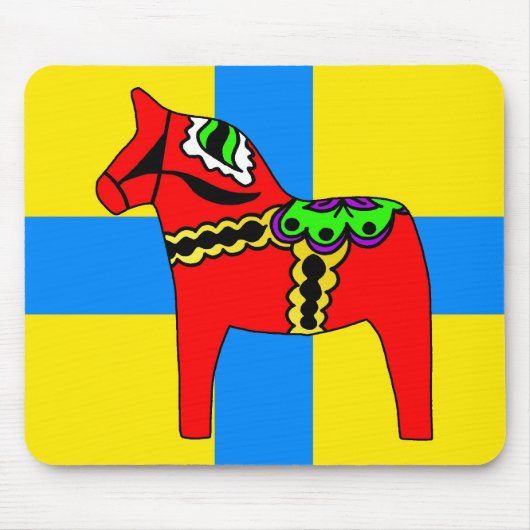 Pferd Schwedens Dala Mousepad (Vorne)