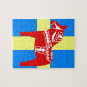 Pferd Schwedens Dala Puzzle (Horizontal)