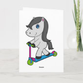 Pferd Scooter Karte (Rückseite)