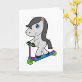 Pferd Scooter Karte (Gelbe Blume)